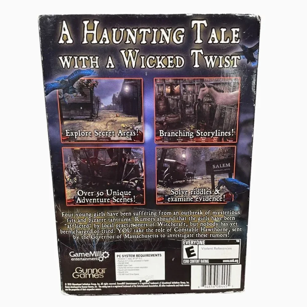 HIDDEN Mysteries: Salem Secrets Witch Trials of 1692 2010 PC Video Game